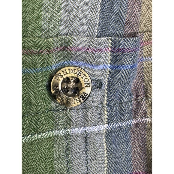 Mens PENDLETON Colorful Red Blue Button Down Cotton Expedition Shirt Size XL - Picture 8 of 16